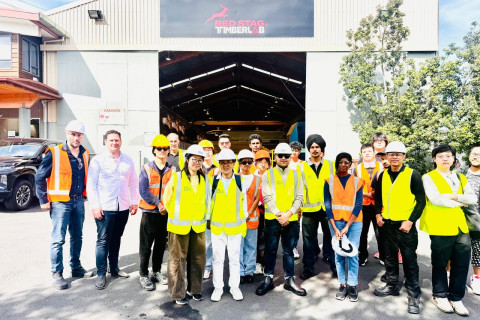 Students visit timber facility and explore construction processes