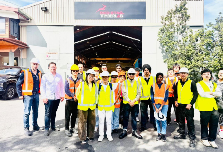 Students visit timber facility and explore construction processes