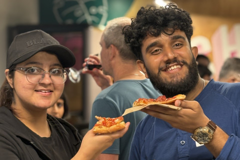 Students network at Migrants in Tech event 