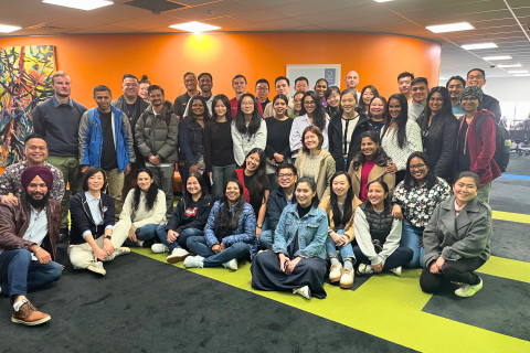 Alumni and students connect over coffee and career insights