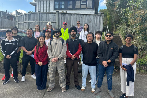 Construction students inspect Avondale home