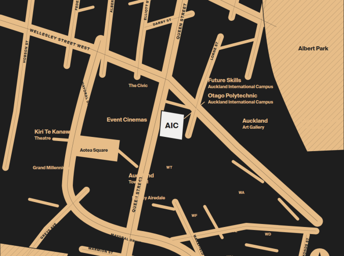 Map showing AIC location